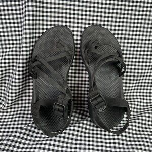 Chaco ZX/2 Classic Double Strap Toe Loop Black Sport Sandals Women's Size 8